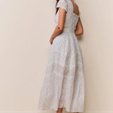 Aurela Floral Cotton Midi Dress