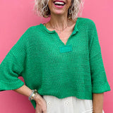 Kelly Green Cropped Sweater