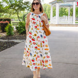 Tomato Keyhole Midi Dress