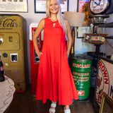 Pretty Women Red Midi Dress
