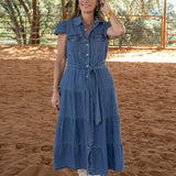 Denim Tiered Dress