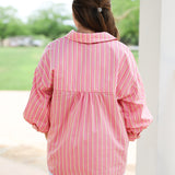 Pink & Yellow Stripe Top
