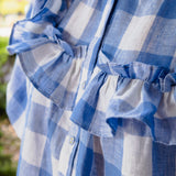 Buffalo Check Ruffle Mini Dress