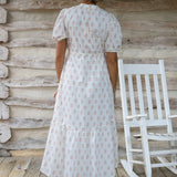 Ivory Printed Midi Dress
