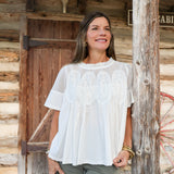 White Detailed Top