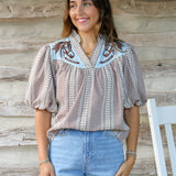 Horse Gingham Top
