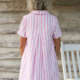 Striped Jacquard Mini Shirtdress