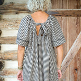 Black Gingham Mini Dress