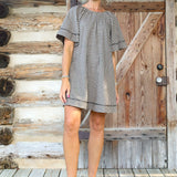 Black Gingham Mini Dress