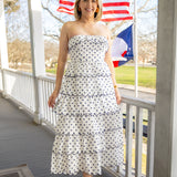Polka Dot Maxi Tiered Dress