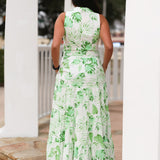 Green Floral Maxi Dress