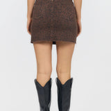 Quinn Skirt Brown Leopard