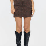 Quinn Skirt Brown Leopard