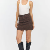 Quinn Skirt Brown Leopard