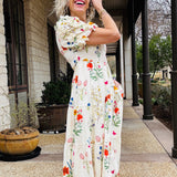 Ivory Floral Maxi