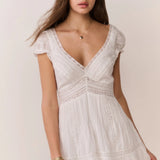 Edena Cotton Victorian Mini Dress