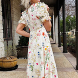 Ivory Floral Maxi