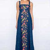 Annalisa Denim Embroidery Dress