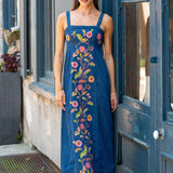 Annalisa Denim Embroidery Dress