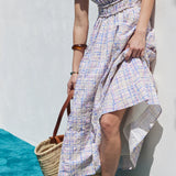 Embroidered Smocked Cami Dress