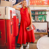 Pretty Women Red Midi Dress