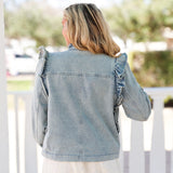 Ruffle Denim Jacket