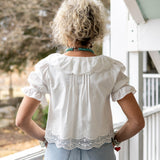 Lace Scallop Hem Top