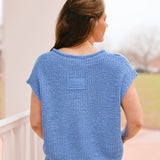 Blue Sleeveless Sweater