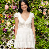 Edena Cotton Victorian Mini Dress