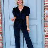 Navy Corduroy Jumpsuit