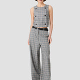 Matteo Plaid Suiting Double Breasted Top