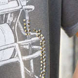 Grey Football Helmet Tee