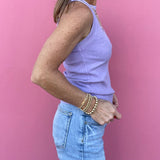 Lilac Racerback Rib Tank