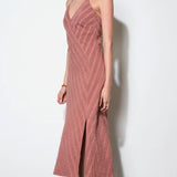 Leah Asymmetric Stripe Dress