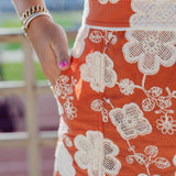 Terracotta Flower Mini Dress