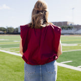 Burgundy Popin Top
