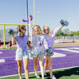 Avie Top - Purple/White