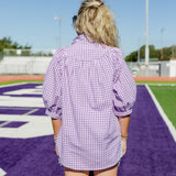 Avie Top - Purple/White