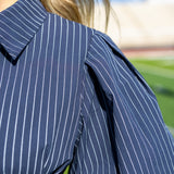 Navy Poplin Maxi Dress