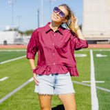 Cherry Maroon Top