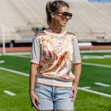 Beulah Orange Top