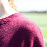 Burgundy Pleated Dress