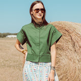 Fern Button Up Top