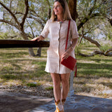 Taupe Greige Kelsie Mini Dress