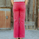 Fiona Wide Leg Jean Tibetan Red