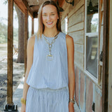 Blue Stripe Tank Top