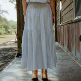 Blue Stripe Maxi Skirt