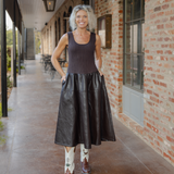Mixed Media Midi Dress