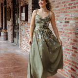 Yvette Sweetheart Neck Sleeveless Maxi Dress