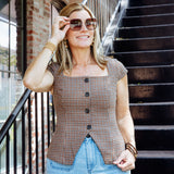 Diana Gingham Top